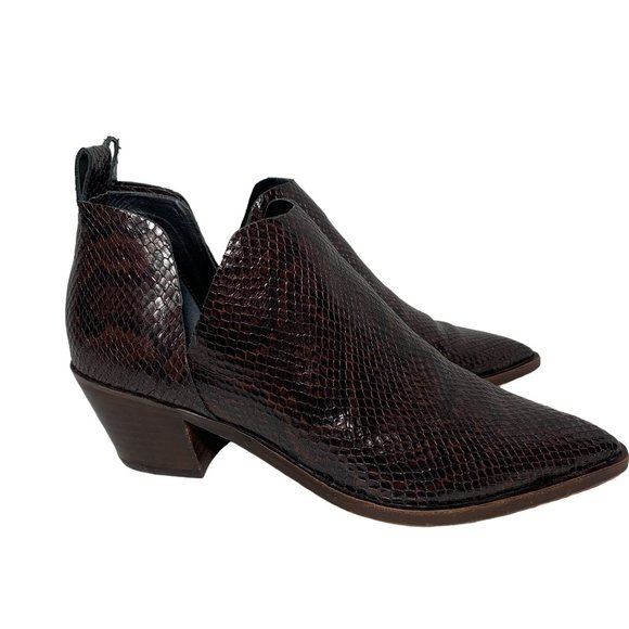 Dolce Vita Women's Brown Alligator Embossed Booties Size 8.5 - Picture 3 of 9